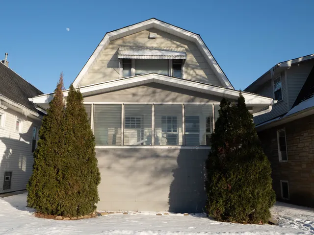 a front view of a house