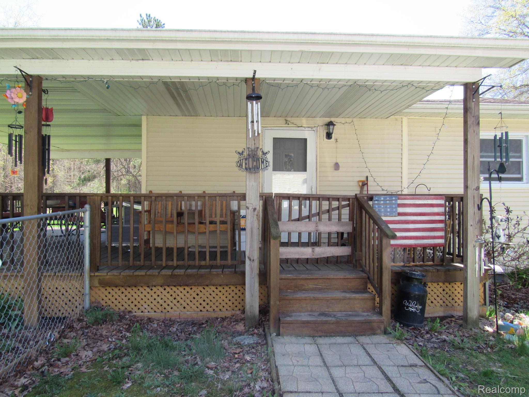 Entrance to property with a deck