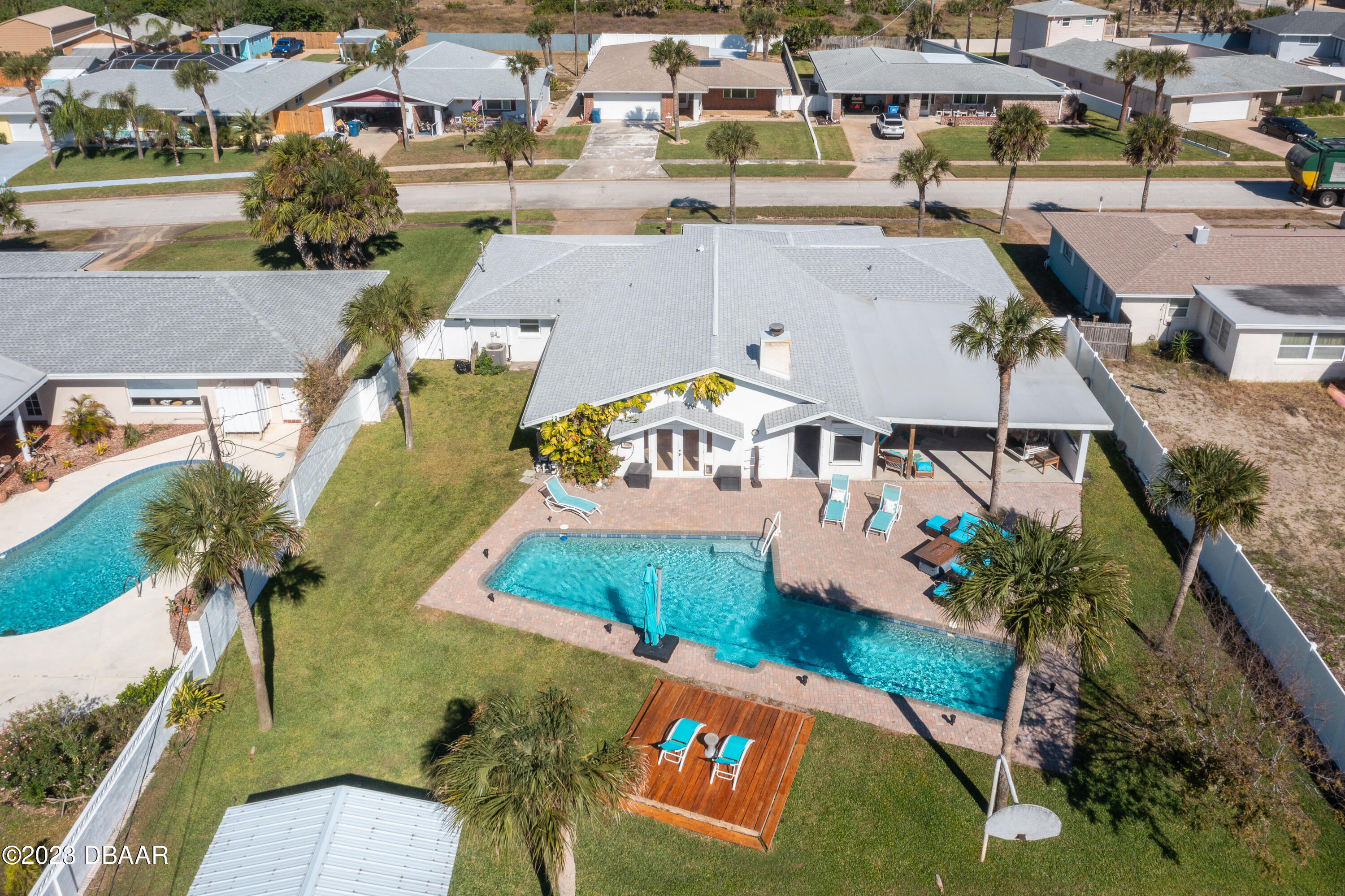 6 Sunrise Avenue Ormond Beach, FL 32176 - Photo 1 of 83 an aerial view of a house with a yard basket ball court and outdoor seating