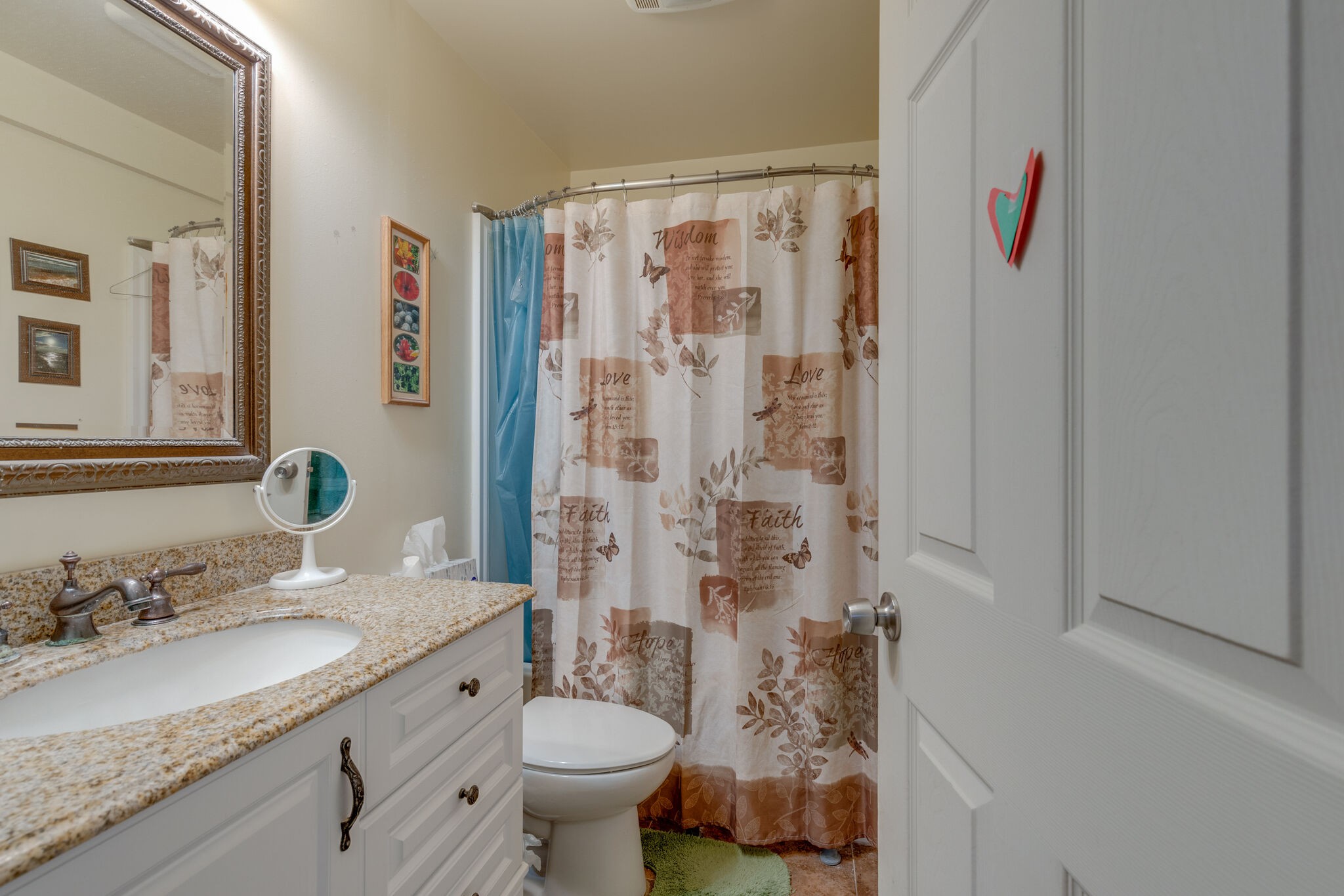 3003 Greens Mill Road Spring Hill, TN 37174 - Photo 26 of 48 a bathroom with a granite countertop sink toilet and shower