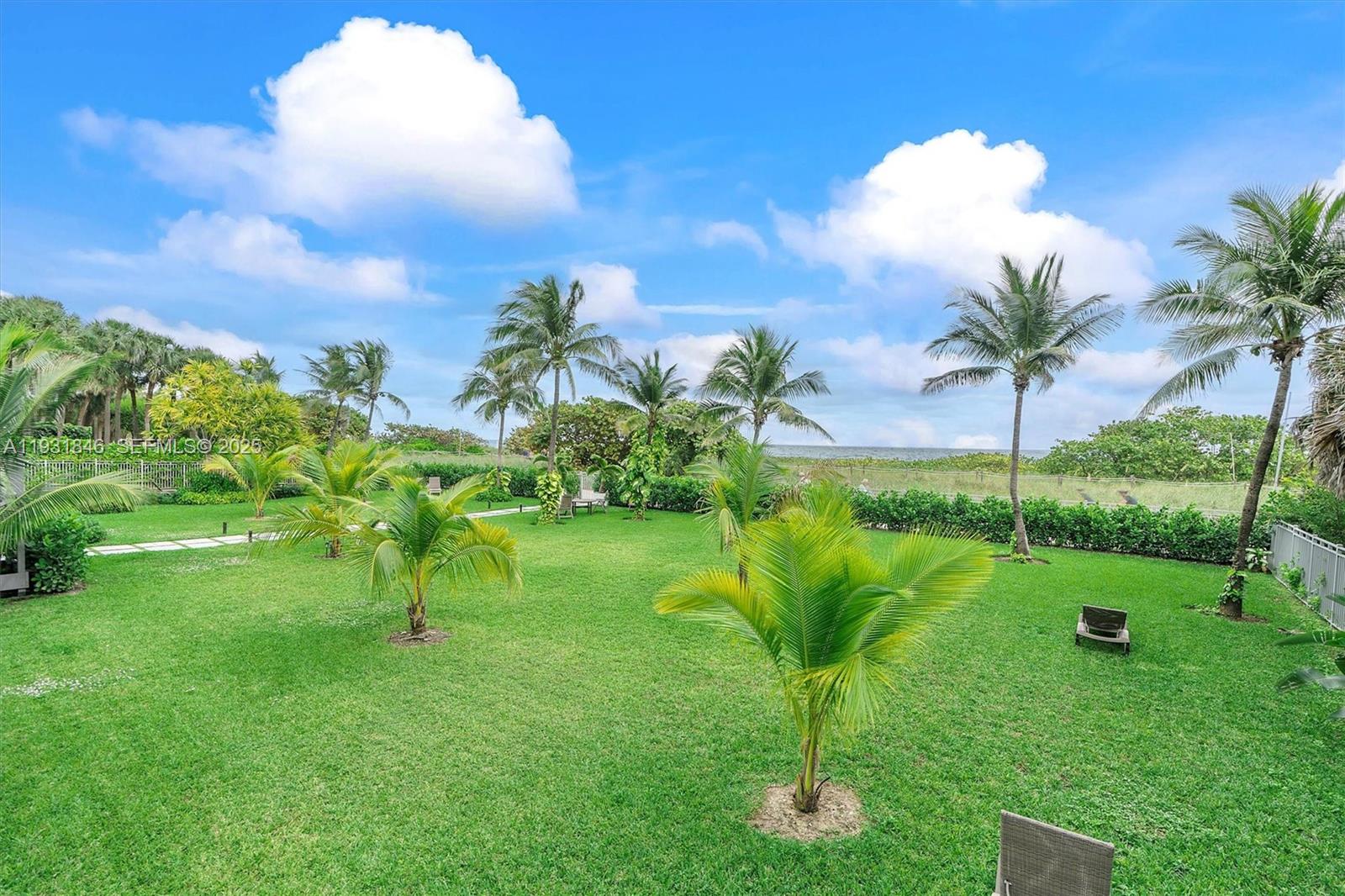 9511 Collins Avenue, Unit 606 Surfside, FL 33154 - Photo 38 of 43 a view of a garden