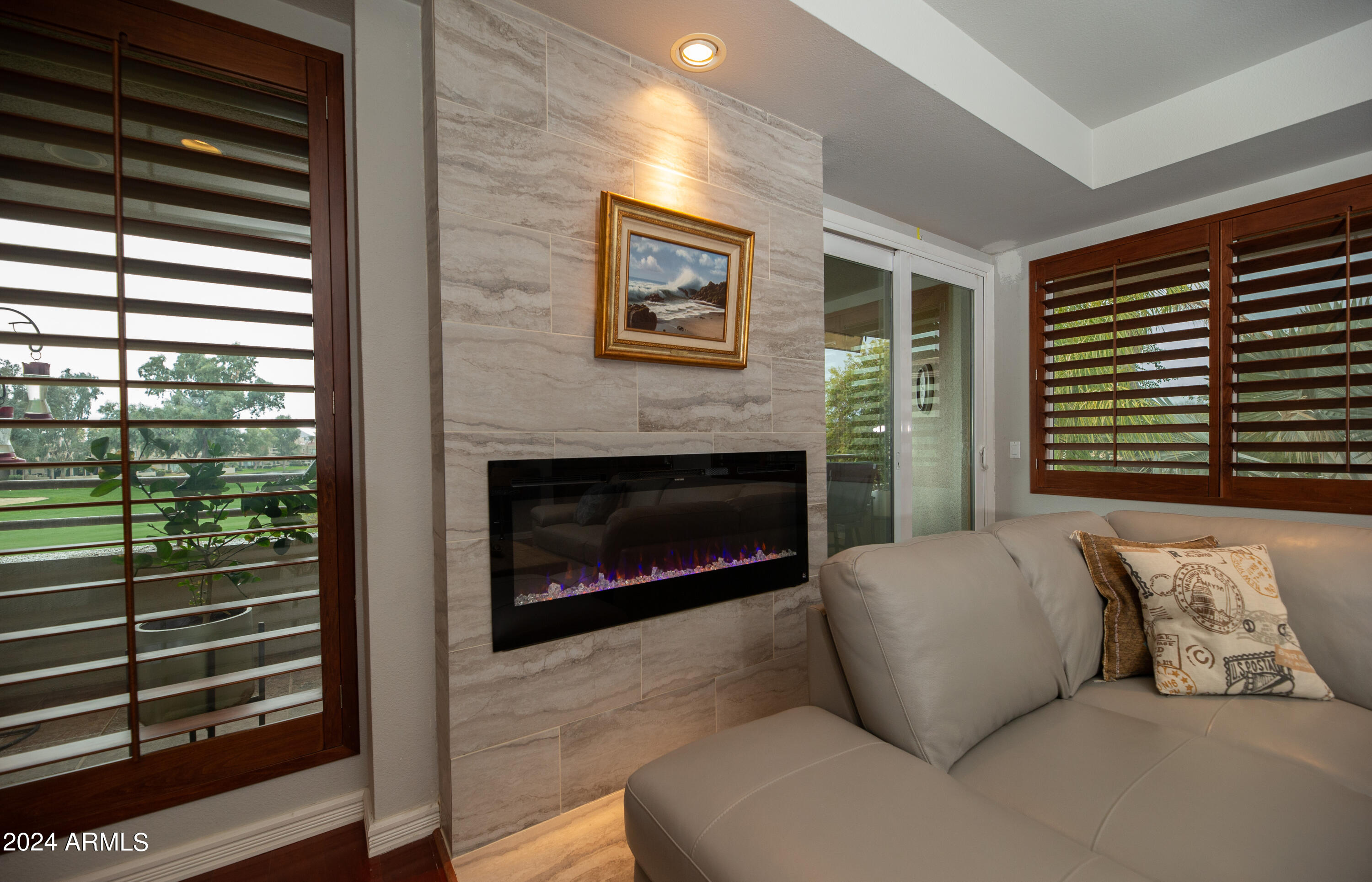 7760 East Gainey Ranch Road, Unit 5 Scottsdale, AZ 85258 - Photo 23 of 51 Custom fireplace