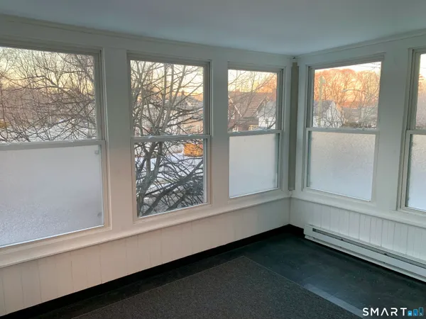 a view of a window in an empty room