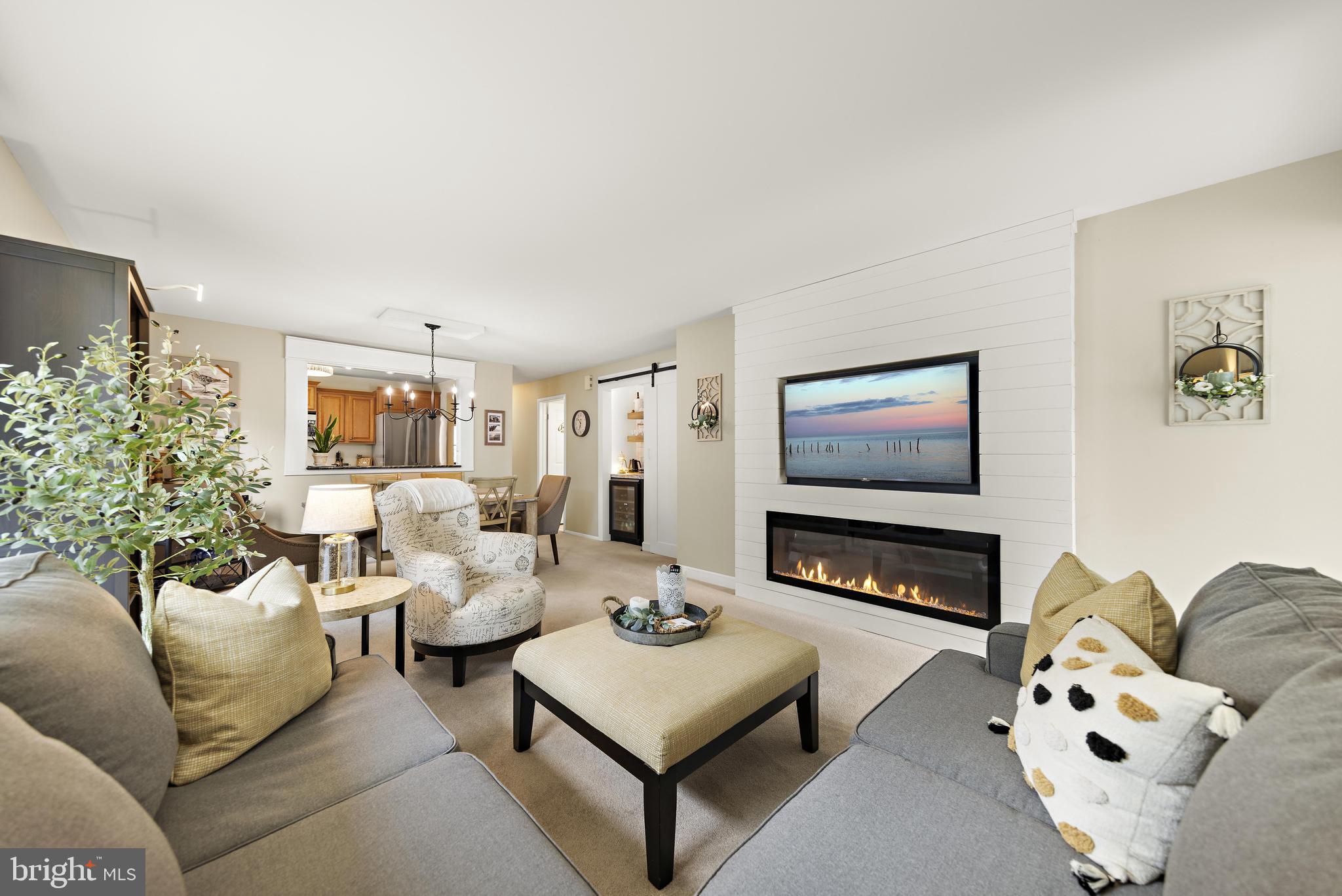 12 A Walnut Road Manahawkin, NJ 08050 - Photo 5 of 25 Living Room with Electric Fireplace