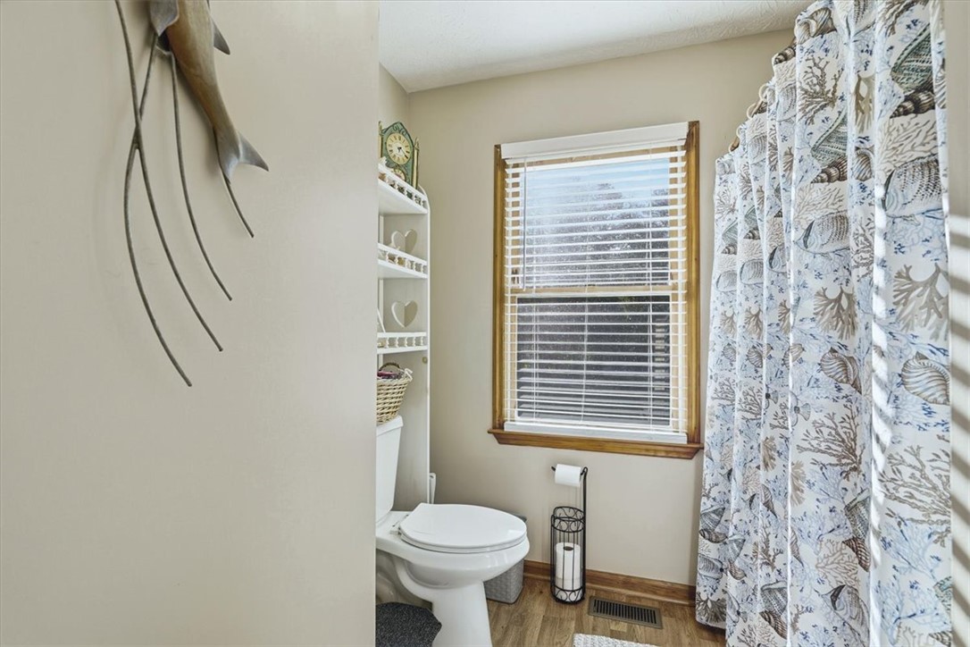 211 Cedar Ridge Drive Westminster, SC 29693 - Photo 12 of 34 Natural light streams through a wood-framed window into this functional guest bathroom.