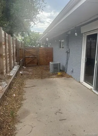 a view of a backyard of a house