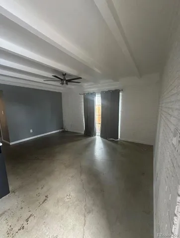 a view of a room with an empty space