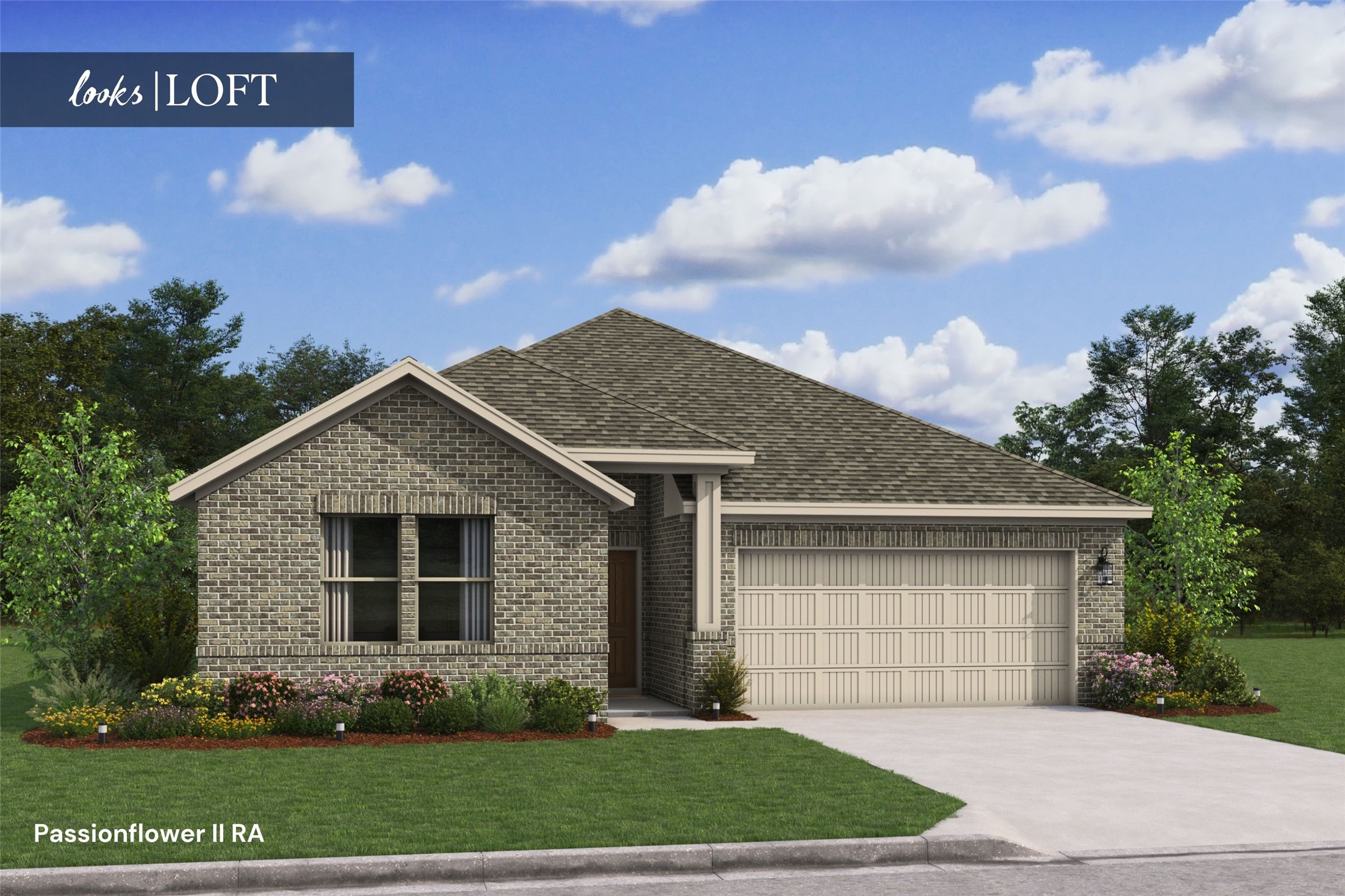 502 Samuel Rdg Drive Dayton, TX 77535 - Photo 1 of 33 Charming Passionflower II design by K. Hovnanian Homes in elevation RA built in Aspire at River Ranch Trails. (*Artist rendering used for illustration purposes only.)