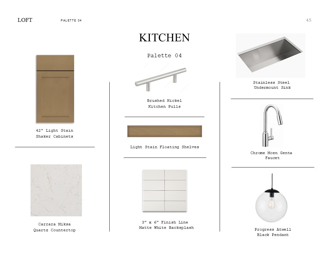 502 Samuel Rdg Drive Dayton, TX 77535 - Photo 17 of 33 Loft Look Palette 2: Kitchen Selection Sheet (*Artist rendering used for illustration purposes only.)