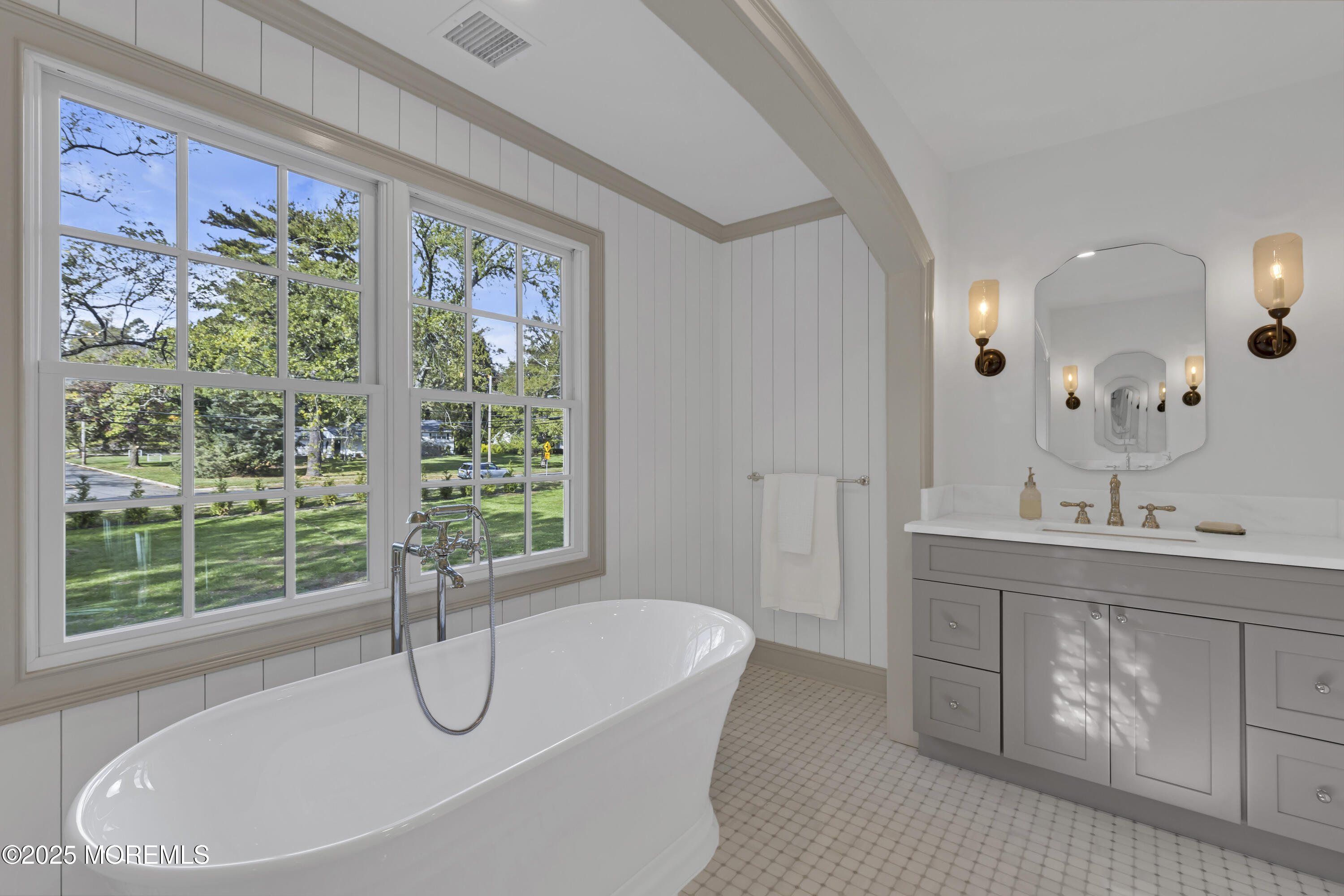 420 Rumson Road Little Silver, NJ 07739 - Photo 30 of 51 a bath room with a sink bath tub and a large window