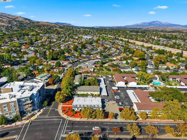an aerial view of a city