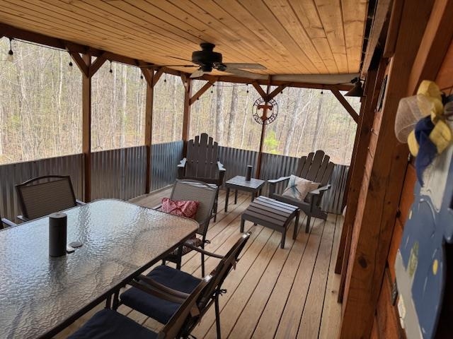 535 Big Springs Road Medon, TN 38356 - Photo 10 of 15 Deck featuring a ceiling fan and outdoor lounge area