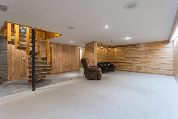 a view of a street with a building in the background