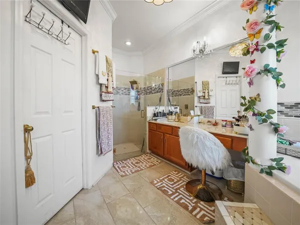 a table and chairs in a room