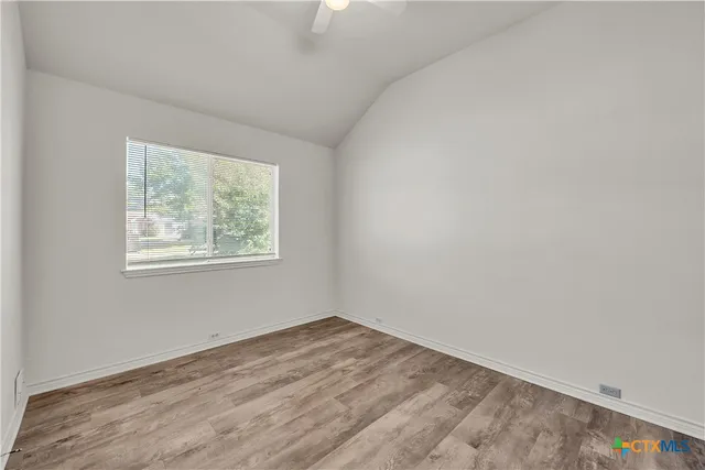 an empty room with a window