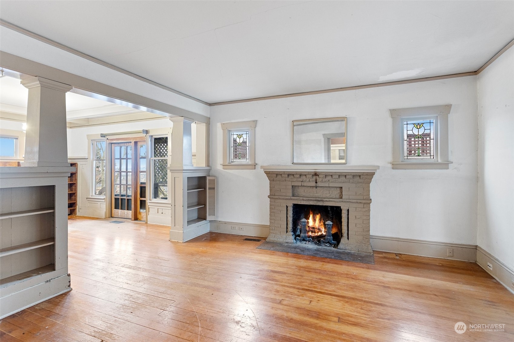4228 Eastern Avenue North Seattle, WA 98103 - Photo 3 of 27 a living room with furniture and a fireplace