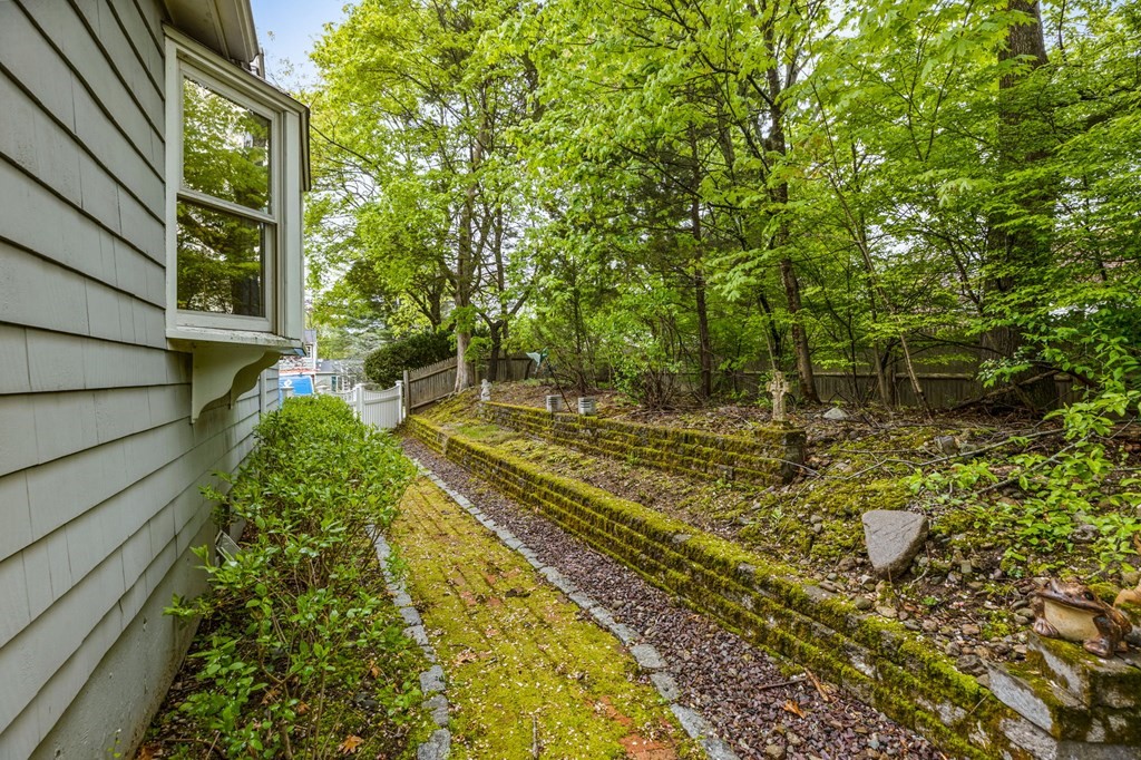 10 Old Coach Road Canton, MA 02021 - Photo 34 of 42 a view of a yard with plants and wooden fence