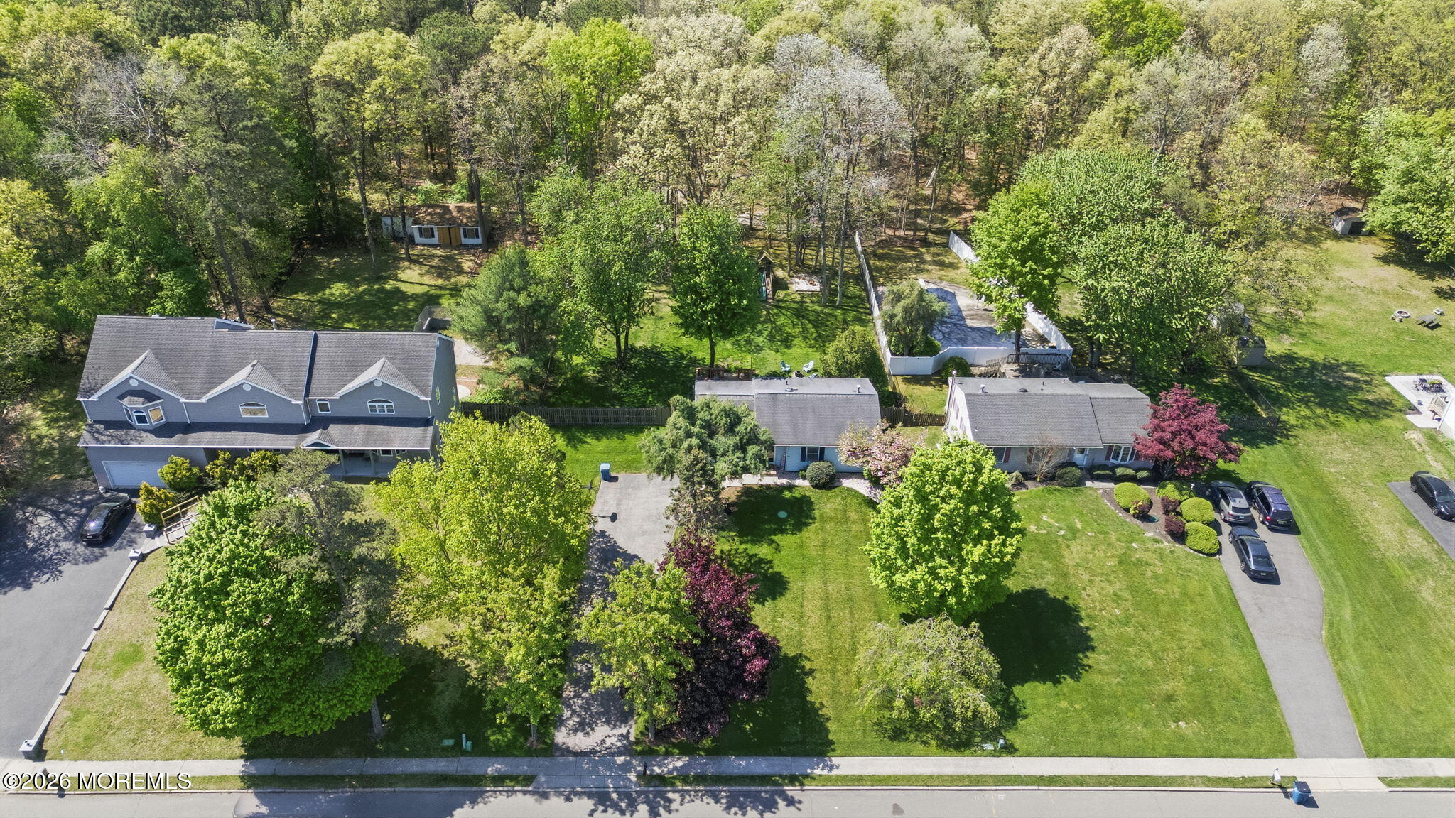 356 Leesville Road Jackson, NJ 08527 - Photo 7 of 46 an aerial view of a house with yard swimming pool and outdoor seating