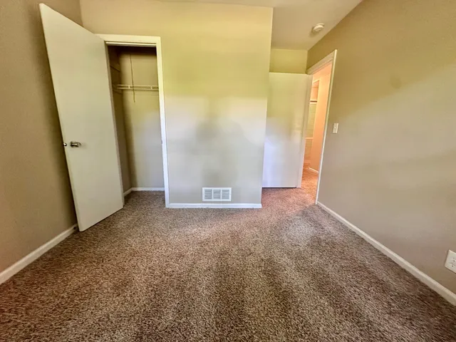 an empty room with an entrance