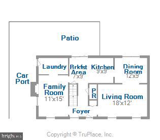 16108 Kent Road Laurel, MD 20707 - Photo 53 of 54 FLOOR PLAN - MAIN LEVEL