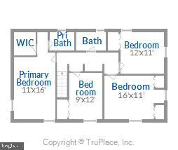 16108 Kent Road Laurel, MD 20707 - Photo 54 of 54 FLOOR PLAN - UPPER LEVEL