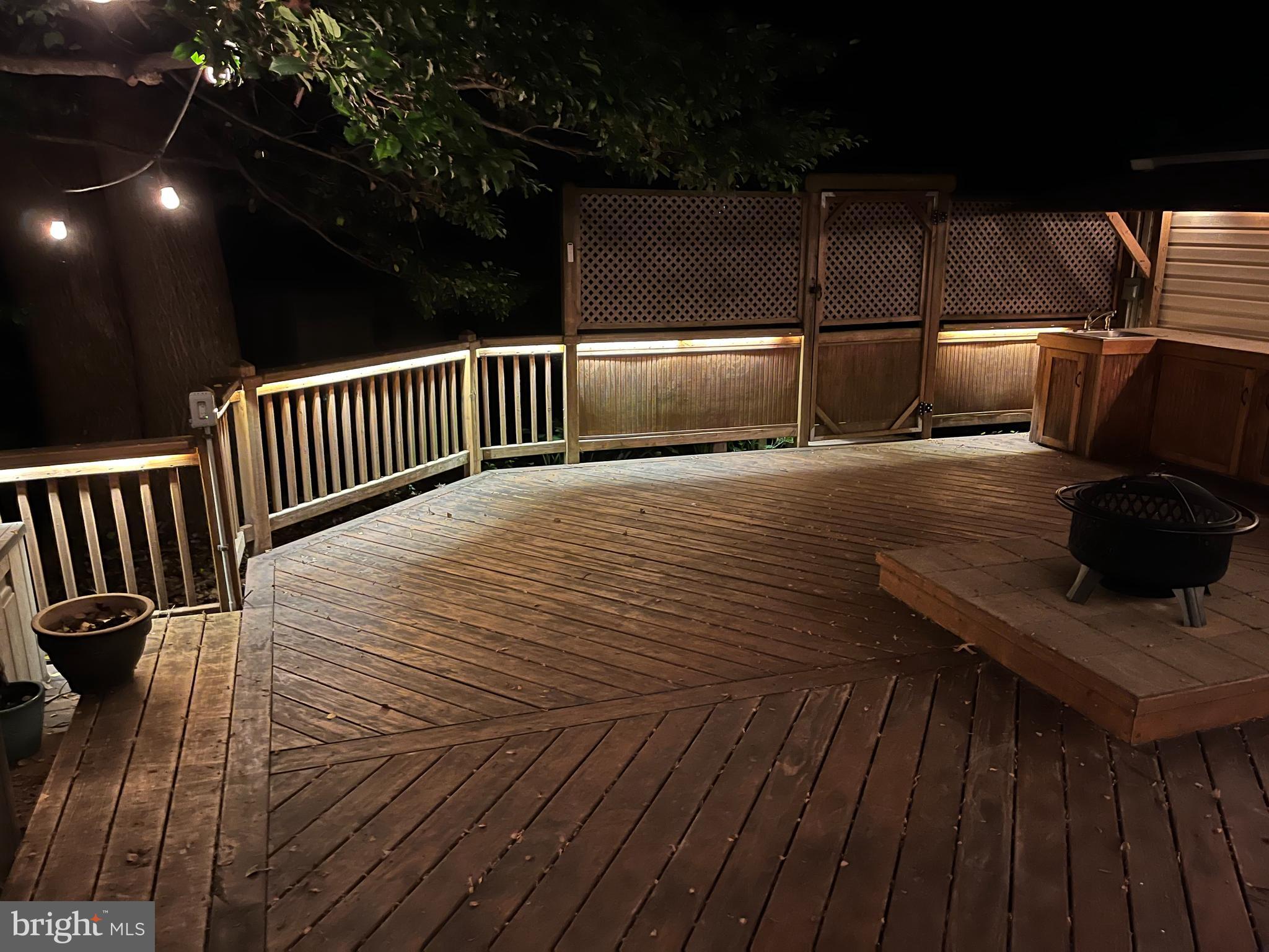 5917 Freds Oak Road Burke, VA 22015 - Photo 29 of 32 Lights all around deck