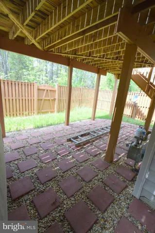 a balcony view with a swimming pool