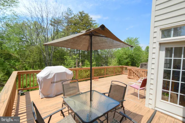 a view of a patio on the roof deck