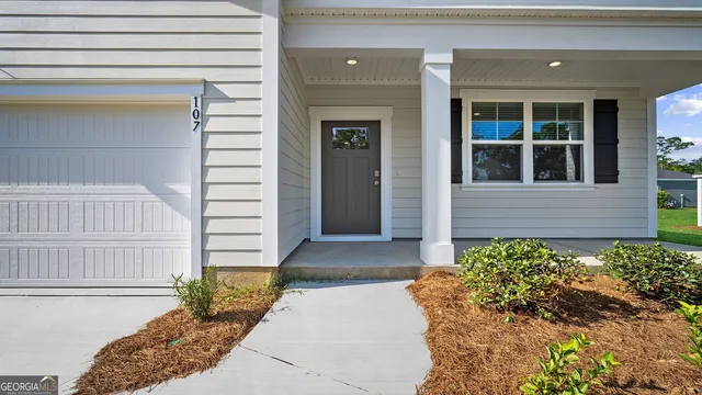 a front view of a house