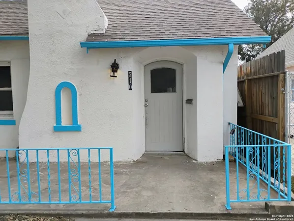 a view of front door