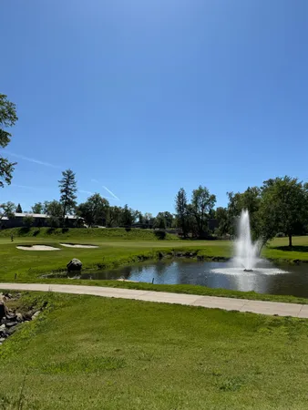a view of a golf course