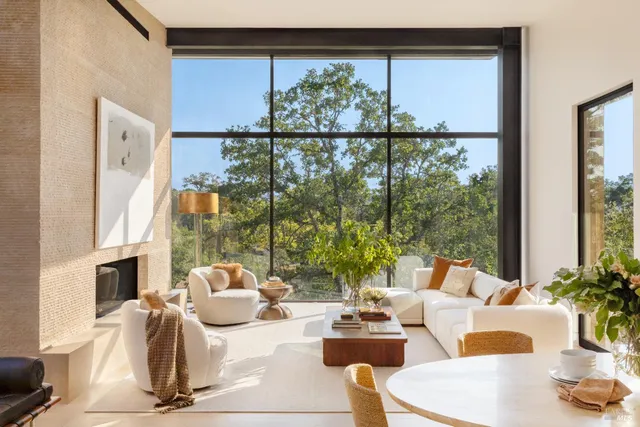 a outdoor space with lots of furniture and garden view