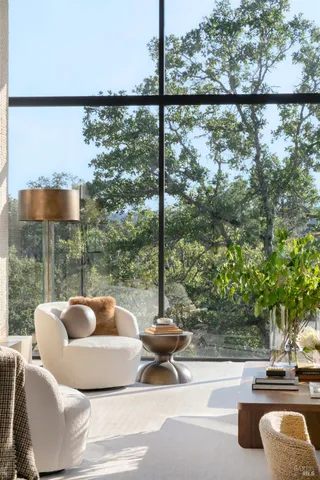 a living room filled with furniture