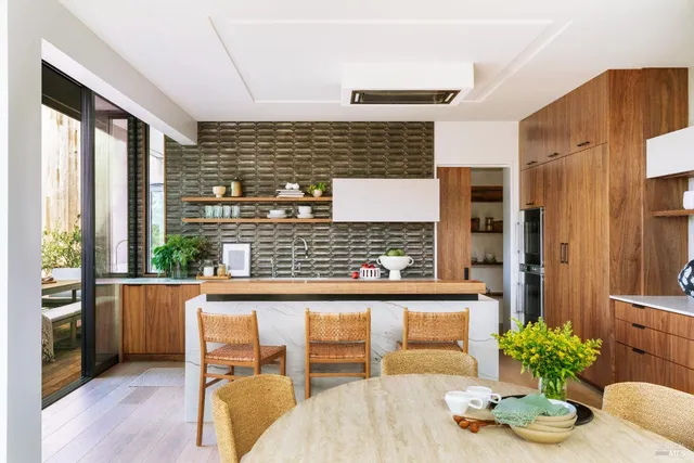 a outdoor view with a sitting space