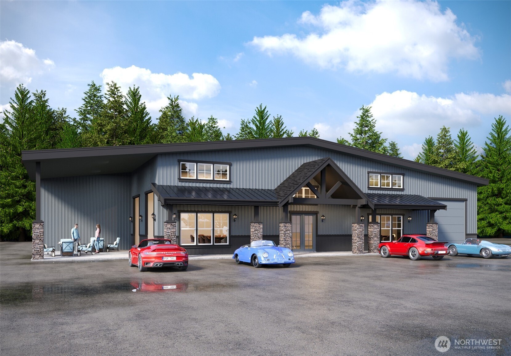 4081 Highway 970, Unit B3 Cle Elum, WA 98922 - Photo 22 of 33 a front view of a house with parking space and a garage