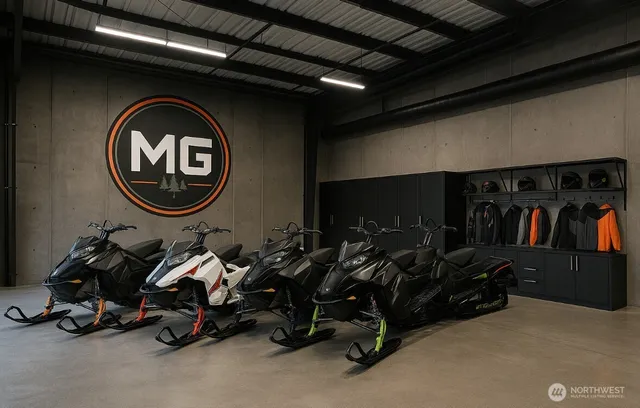 a front view of a house with a large window