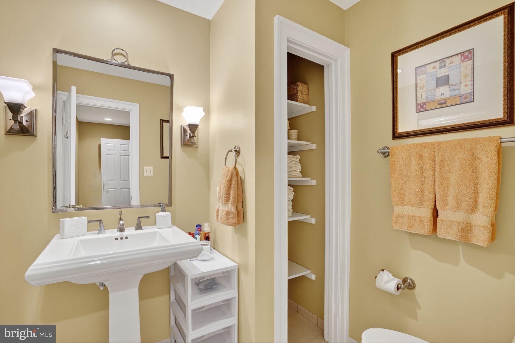 6705 Cedar View Court Clifton, VA 20124 - Photo 56 of 72 a bathroom with a sink and a mirror