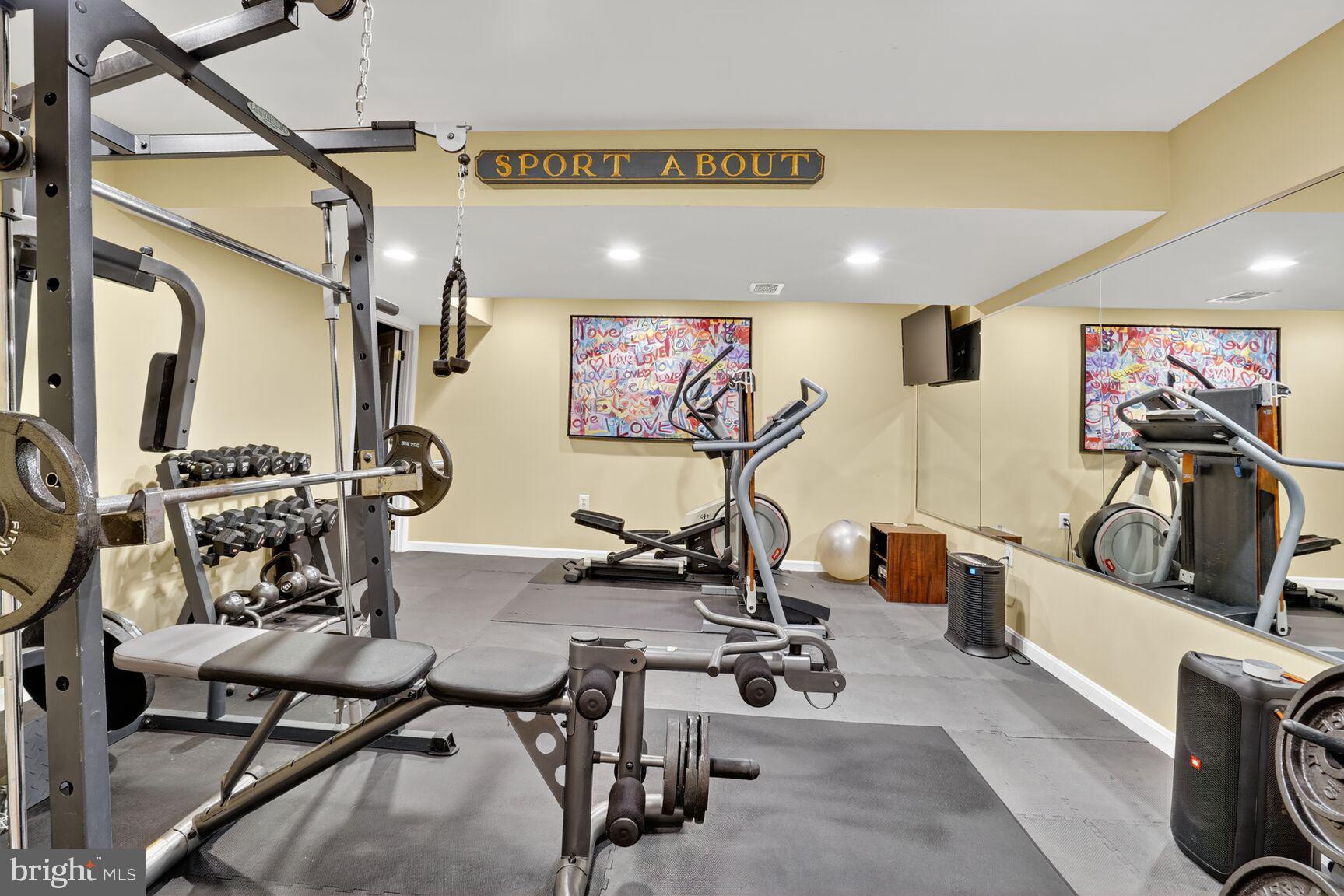 6705 Cedar View Court Clifton, VA 20124 - Photo 71 of 72 a view of a room with gym equipment