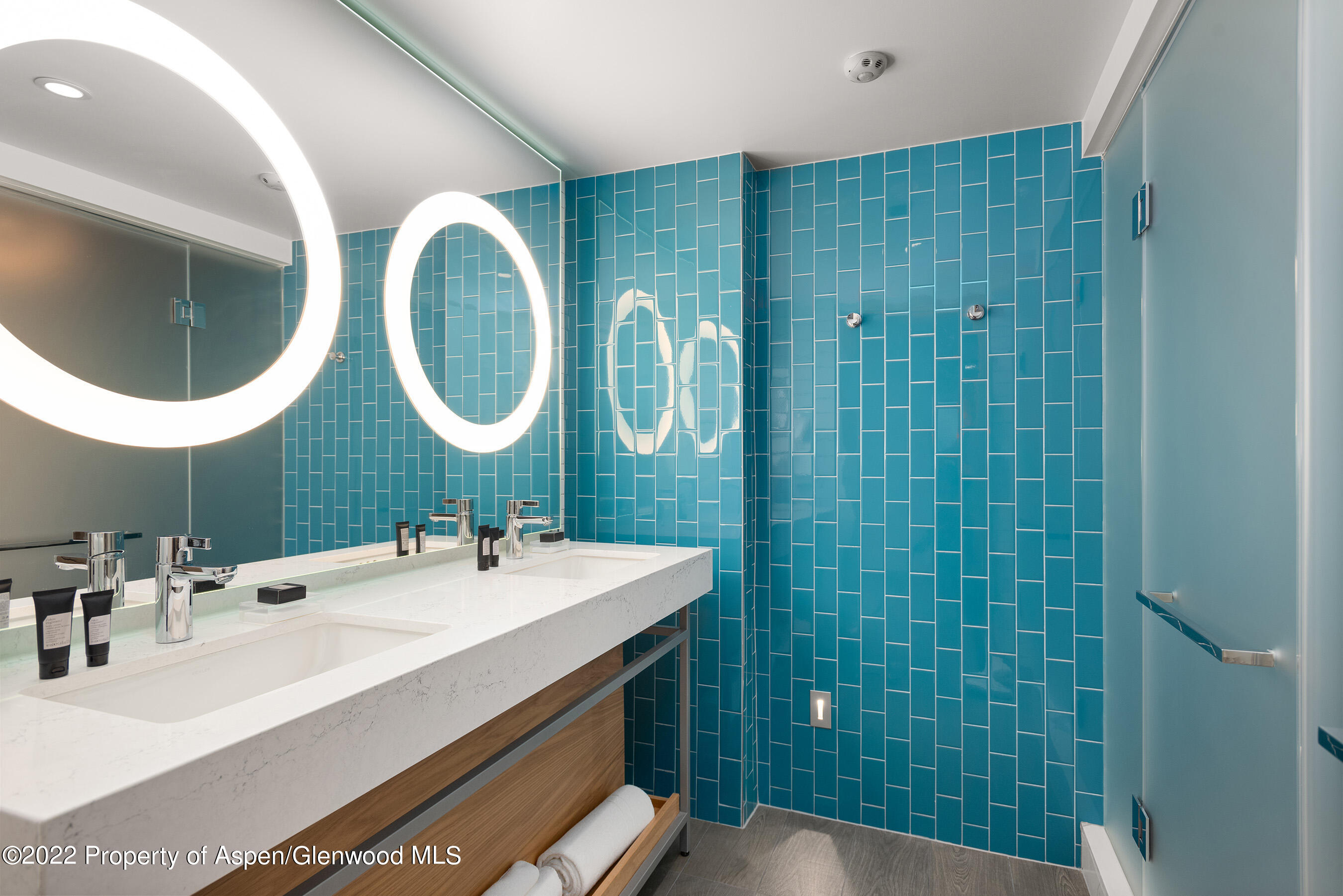 550 South Spring Street, Unit 392 Aspen, CO 81611 - Photo 18 of 41 a bathroom with a sink mirror and shower