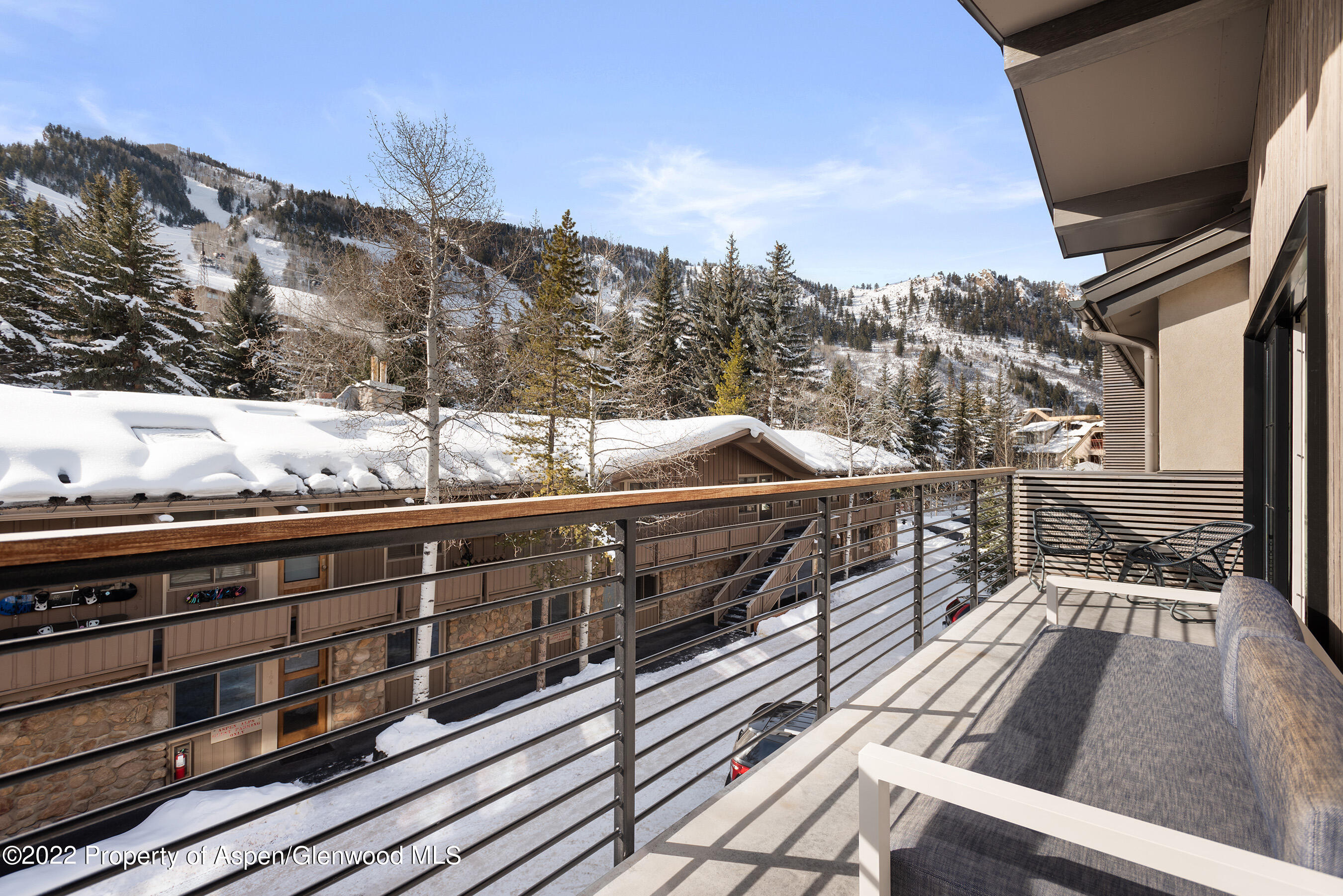 550 South Spring Street, Unit 392 Aspen, CO 81611 - Photo 26 of 41 a view of a balcony with wooden floor and outdoor space