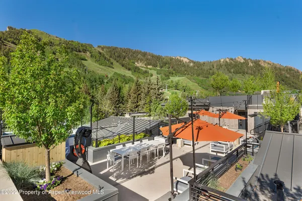 an outdoor view having patio