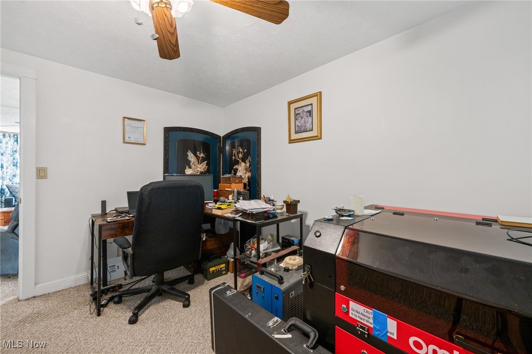 3945 Columbia Road Medina, OH 44256 - Photo 14 of 40 Carpeted office space featuring a ceiling fan and baseboards