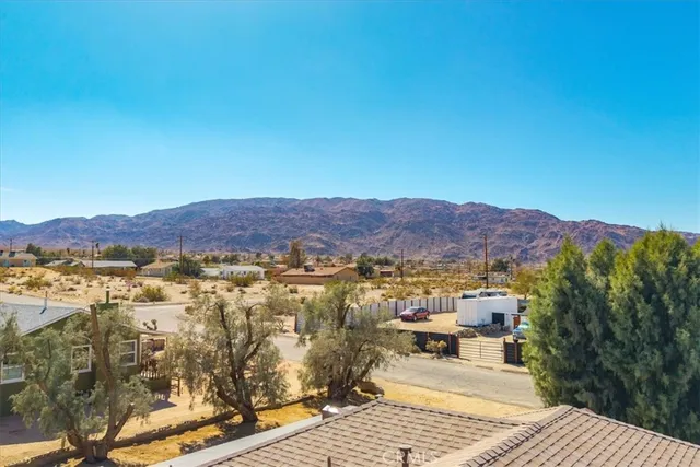 a view of city and mountain
