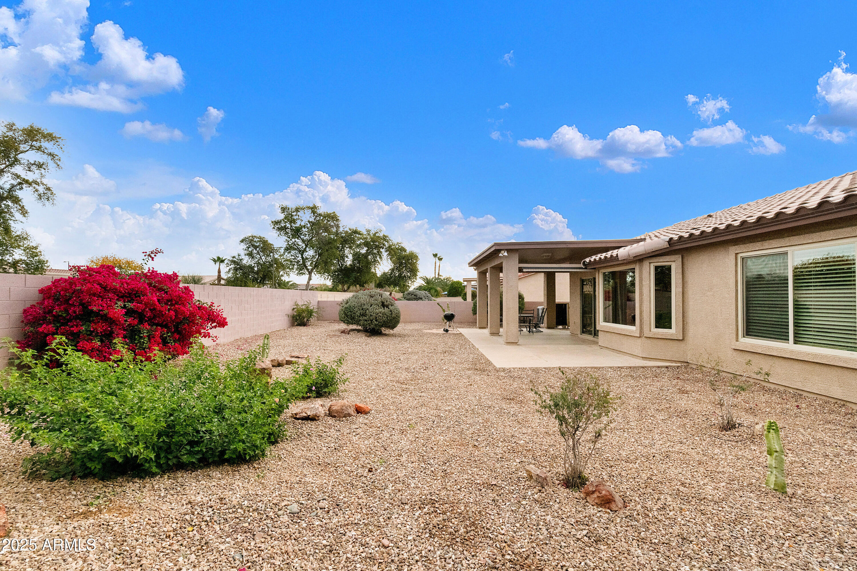 4300 East Cassia Lane Gilbert, AZ 85298 - Photo 30 of 54 a front view of a house with a yard and potted plants