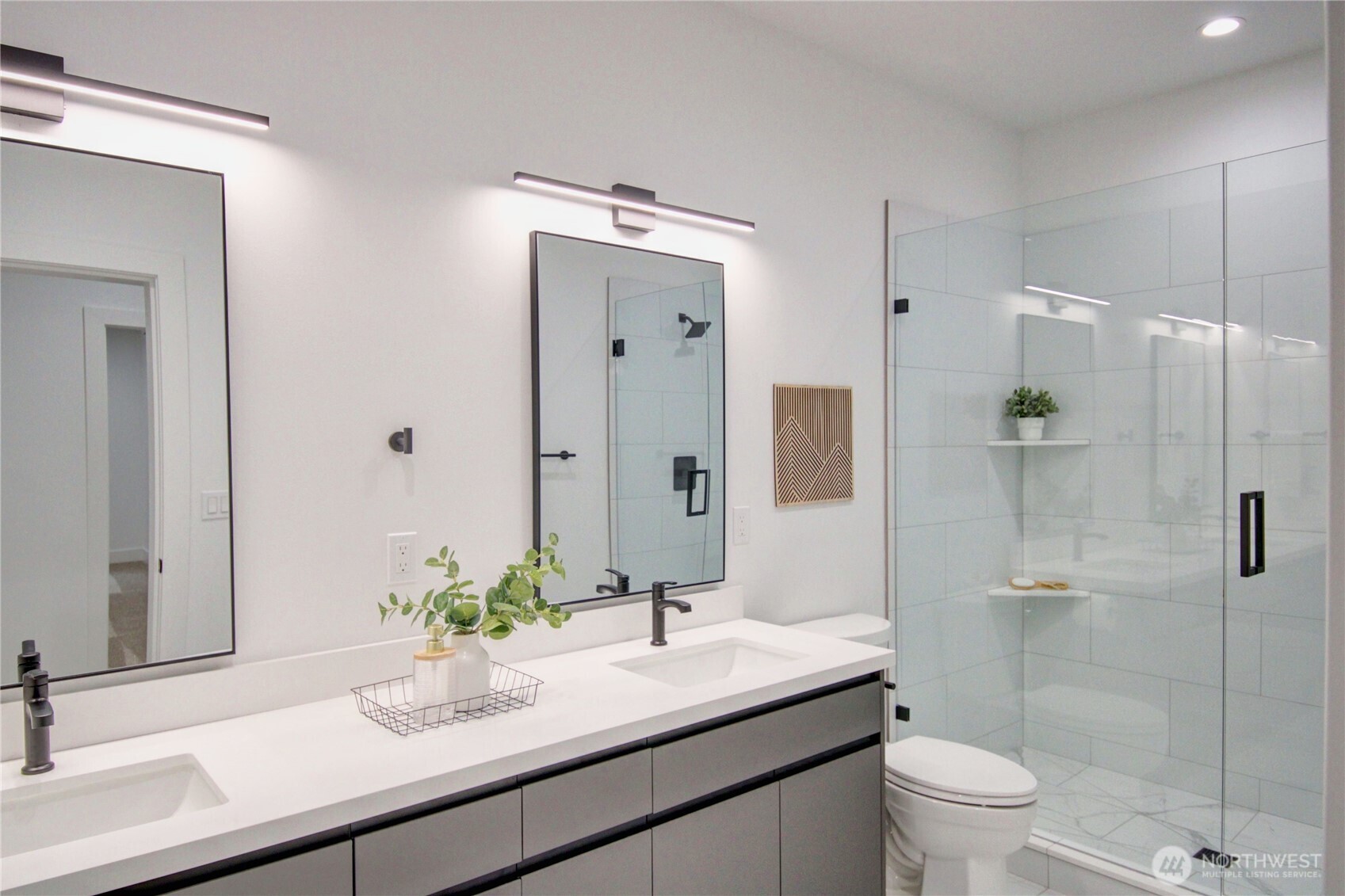 3 Cayuse Court Bellingham, WA 98229 - Photo 38 of 40 a bathroom with a sink a toilet and shower