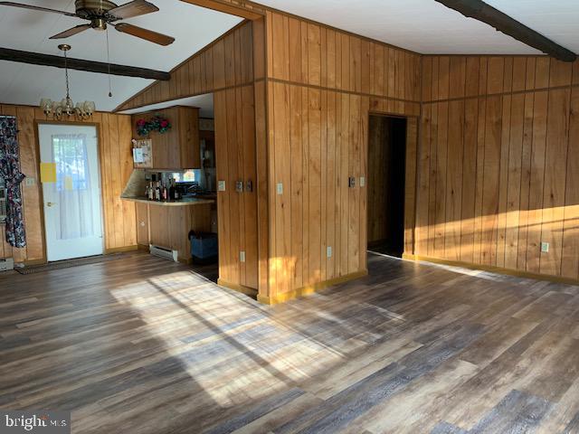 living room looking toward kitchen and hall