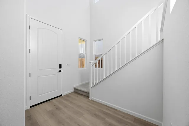 a view of entryway with stairs