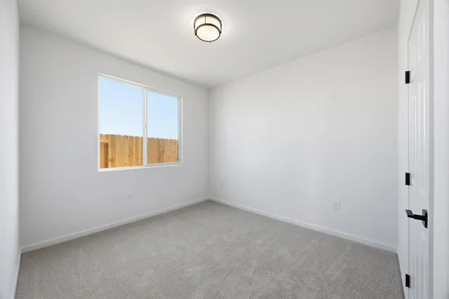 an empty room with a window