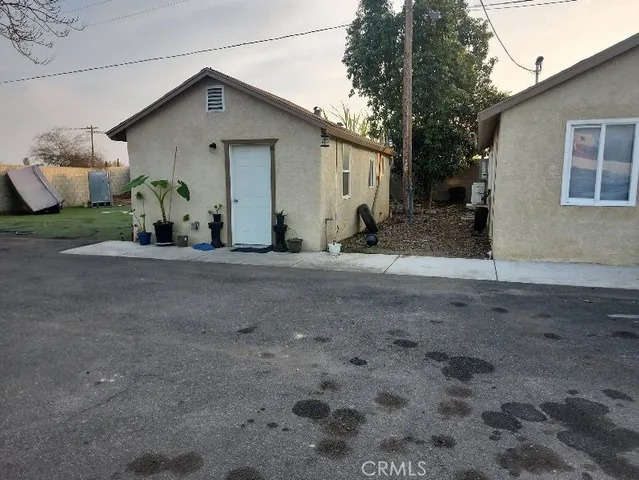 a view of a house with a patio