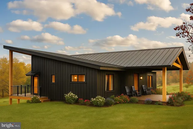 a view of backyard with green space